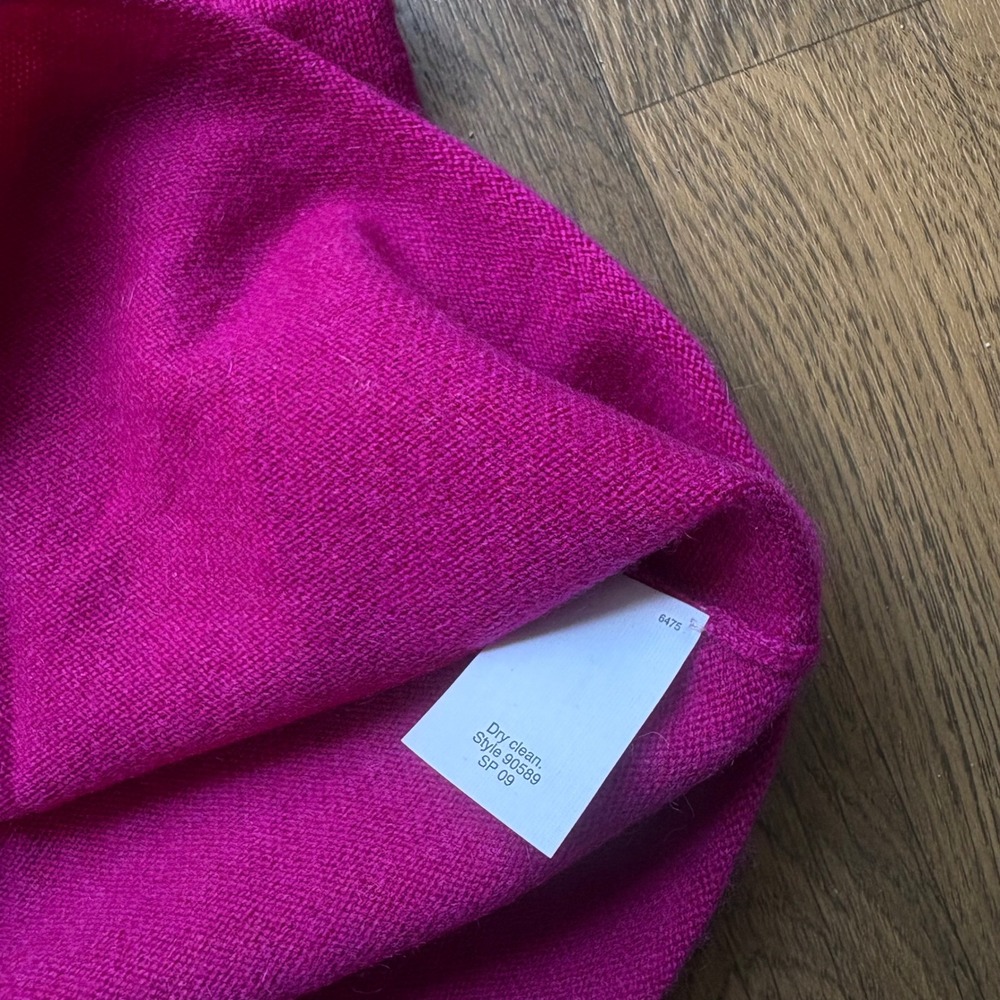 J. Crew Womens Prep Bright Purple Rolled Hem 100% Cashmere Short Sleeve Sweater - Picture 4 of 6